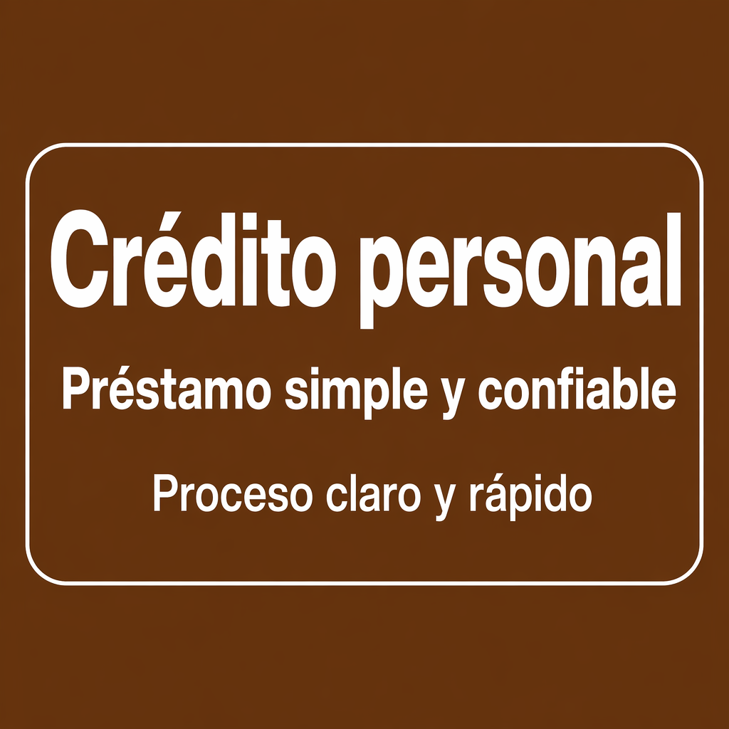 Crédito personal / empréstimo simple, confiable...