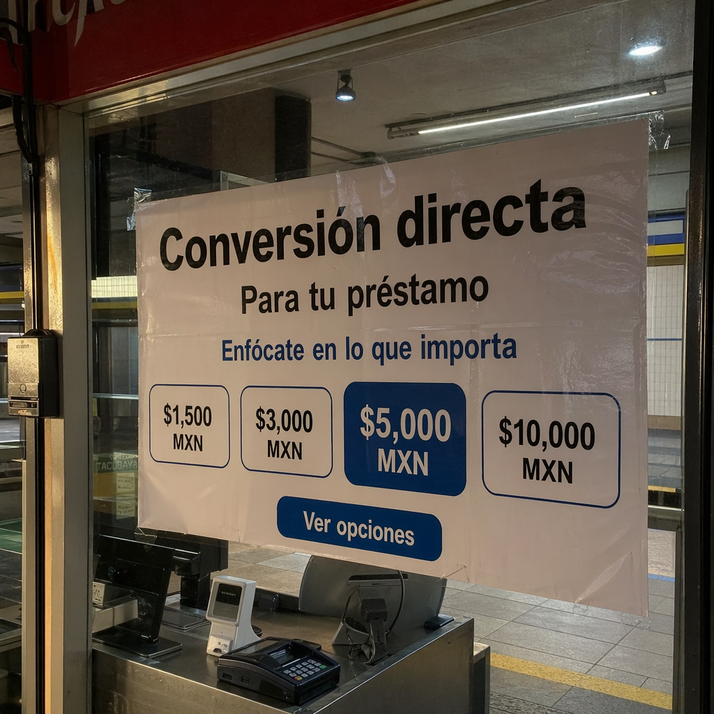Conversión directa para empréstimo con enfoque...