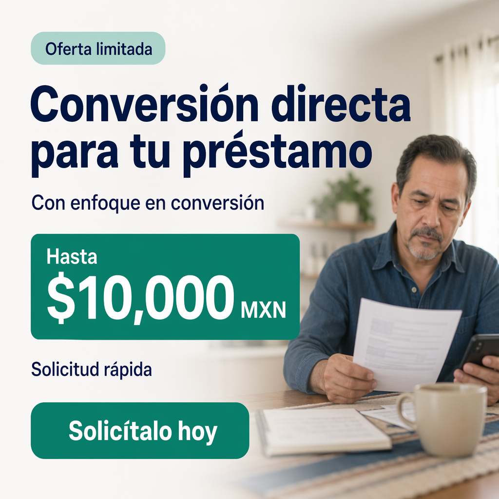 Conversión directa para empréstimo con enfoque...