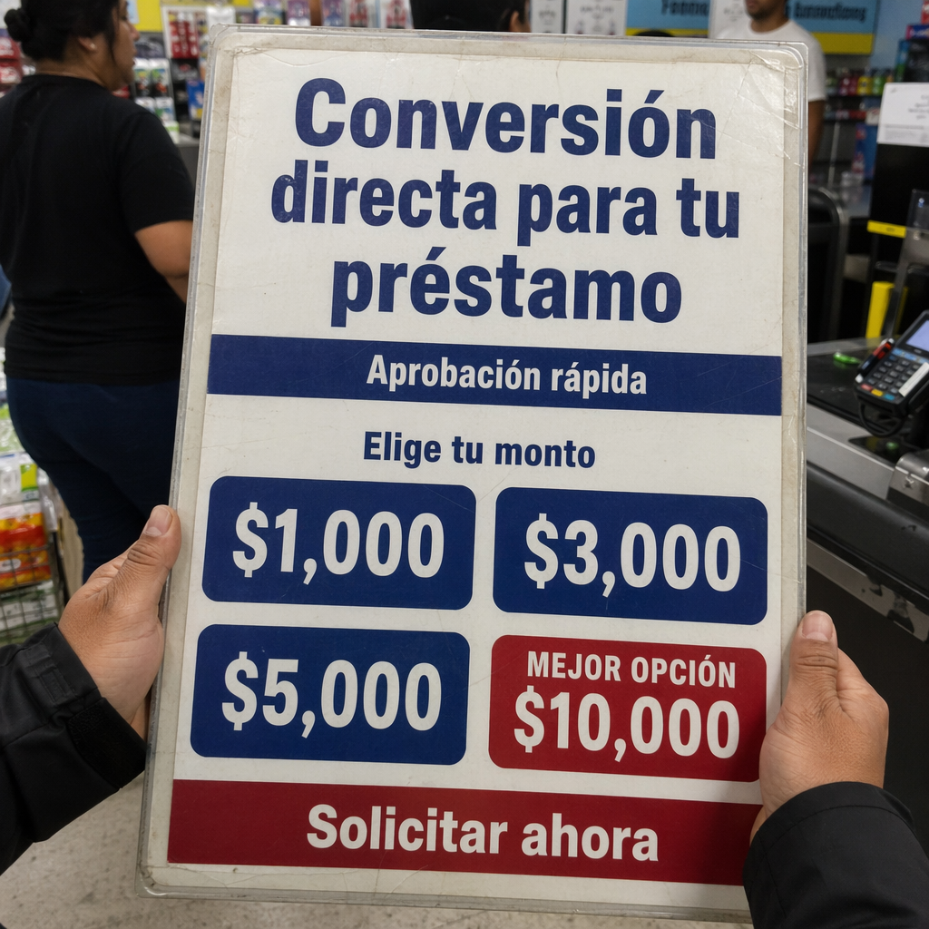 Conversión directa para empréstimo con enfoque...
