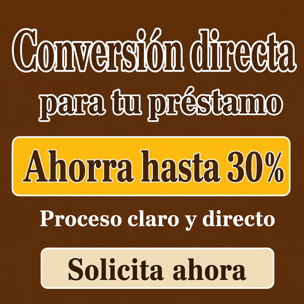 Conversión directa para empréstimo con enfoque...