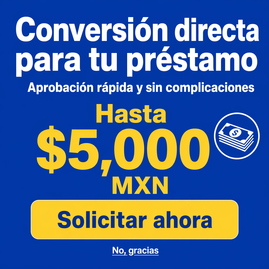 Conversión directa para empréstimo con enfoque...