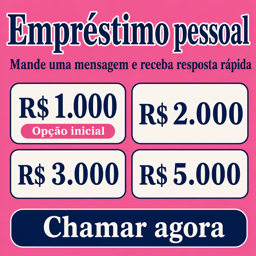 Emprestimo pessoal, mande mensagem, resposta rápida