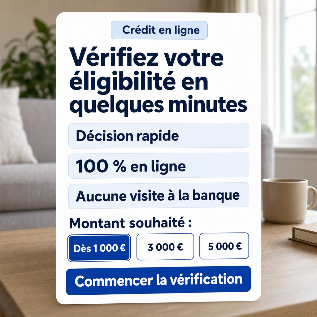 Crédito online, Decisão rápida, Sem idas ao banco, 100% online, Verifique a elegibilidade