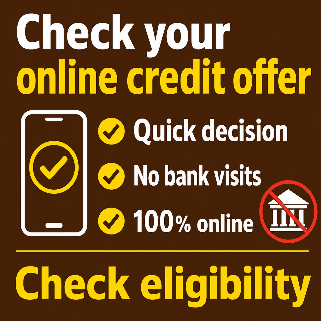 Crédito online, Decisão rápida, Sem idas ao banco, 100% online, Verifique a elegibilidade