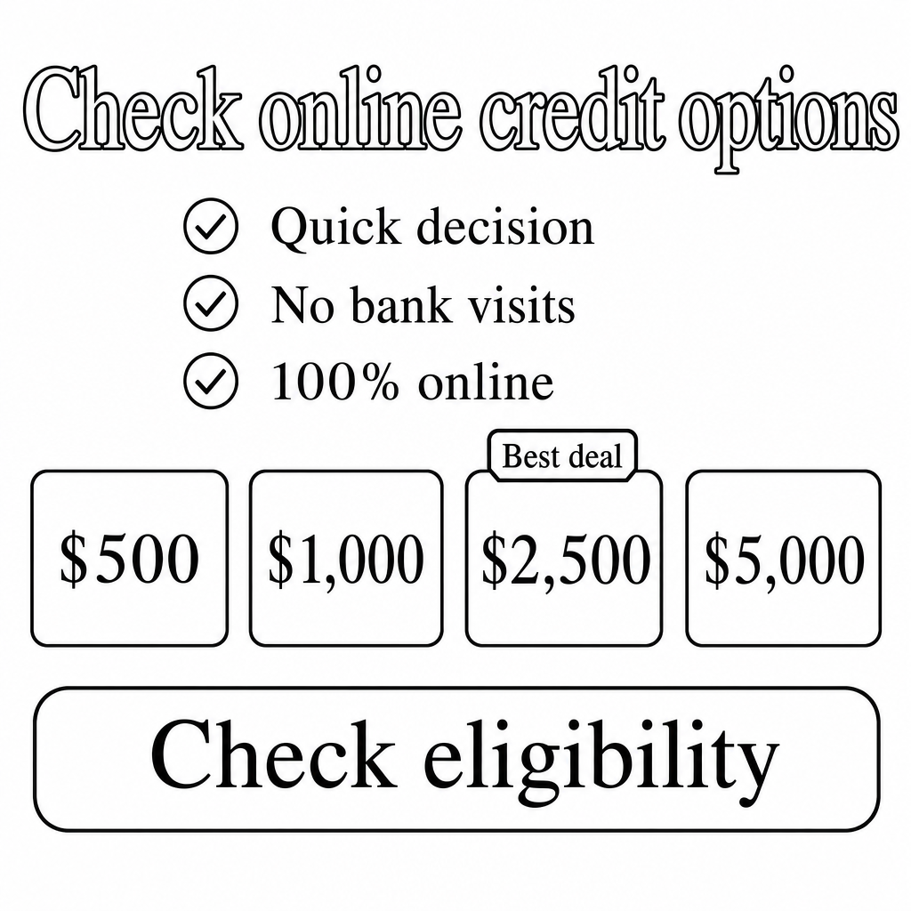 Crédito online, Decisão rápida, Sem idas ao banco, 100% online, Verifique a elegibilidade