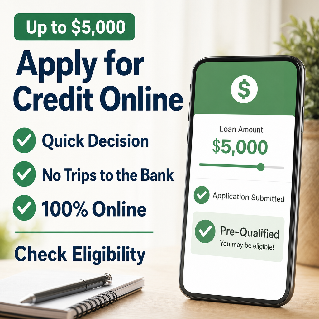 Crédito online, Decisão rápida, Sem idas ao banco, 100% online, Verifique a elegibilidade