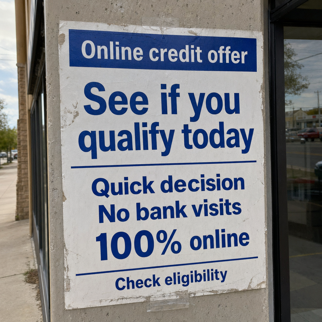 Crédito online, Decisão rápida, Sem idas ao banco, 100% online, Verifique a elegibilidade