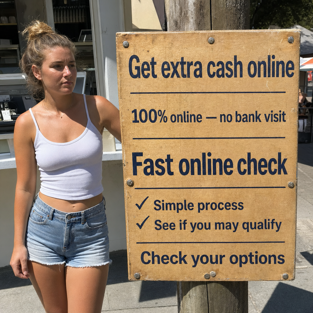 Need extra cash without visiting a bank?  100% Online , Fast online check, Simple process, See if you may qualify,  Check your options