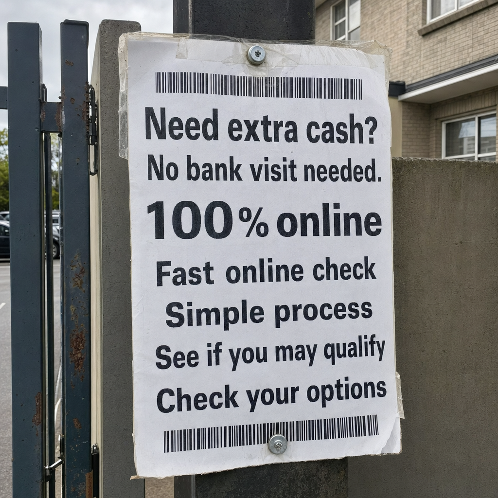 Need extra cash without visiting a bank?  100% Online , Fast online check, Simple process, See if you may qualify,  Check your options