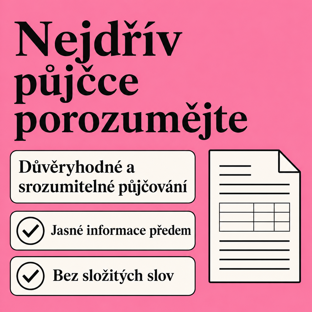 Důvěryhodné a srozumitelné půjčování s důrazem...