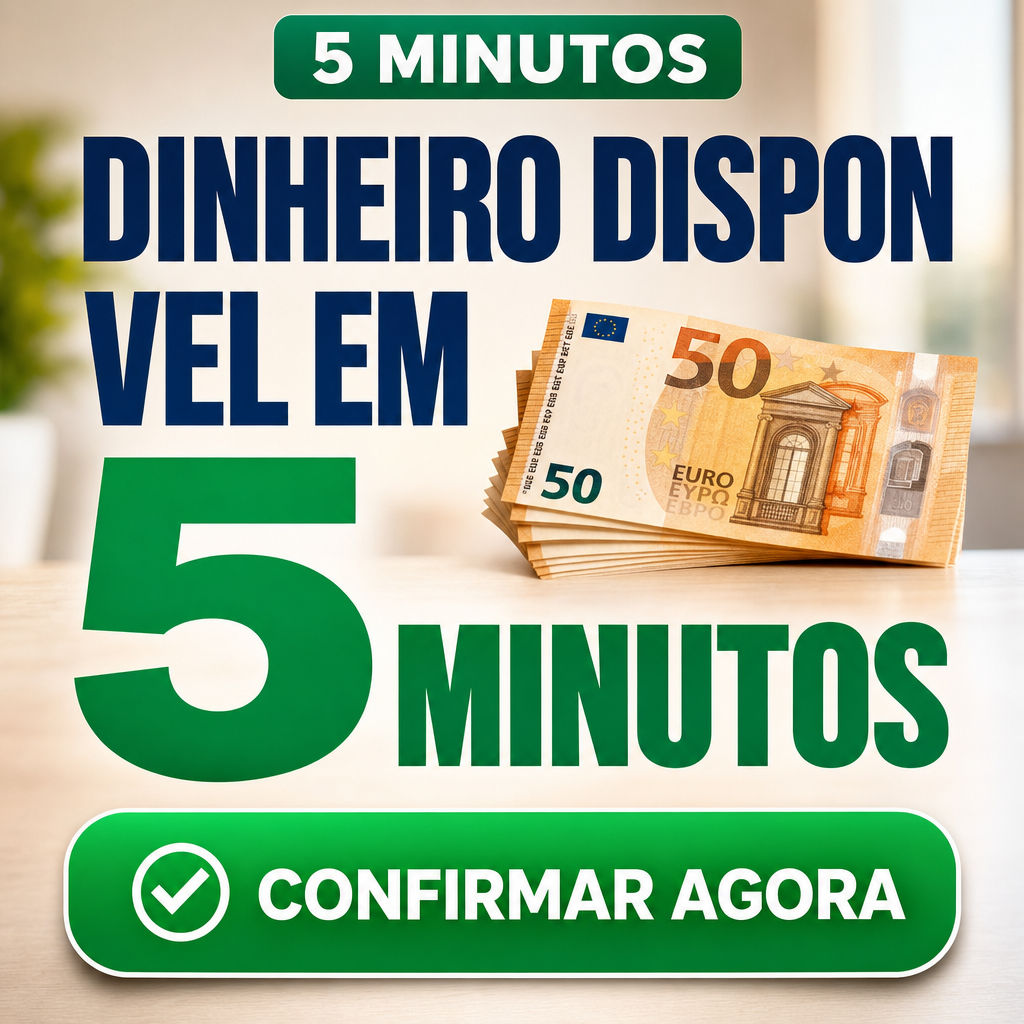 DINHEIRO DISPONÍVEL EM 5 MINUTOS, CONFIRMAR AGORA