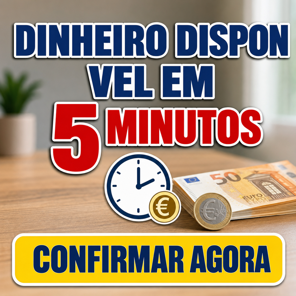 DINHEIRO DISPONÍVEL EM 5 MINUTOS, CONFIRMAR AGORA