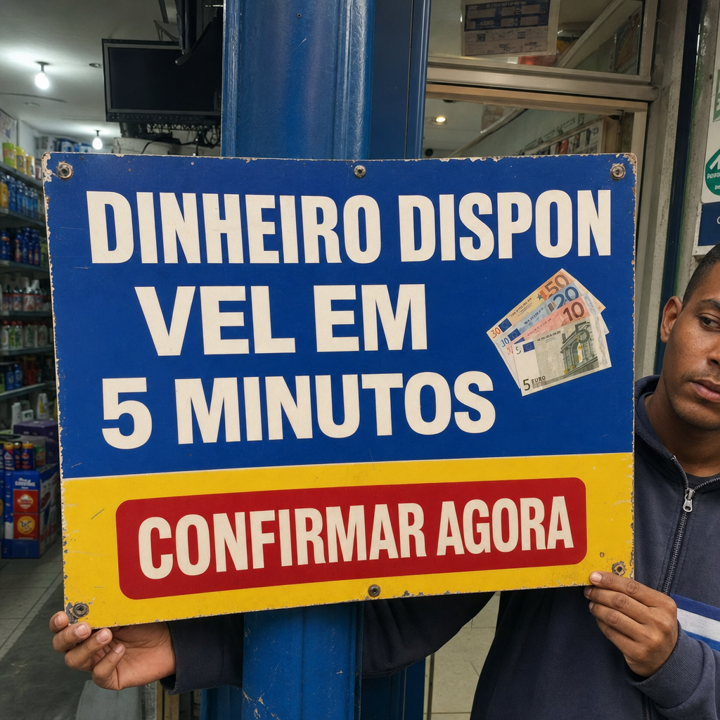 DINHEIRO DISPONÍVEL EM 5 MINUTOS, CONFIRMAR AGORA