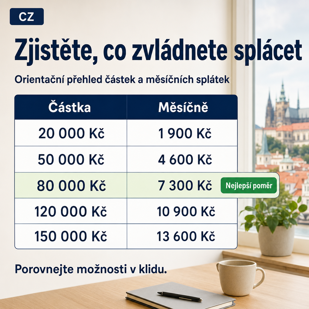 Empréstimo
All visible text must be fully natural in cs-CZ; translate/localize any source-language niche wording before it appears.
Do not copy raw source-language niche, product, or theme words into visible text unless they are already natural in the target language.