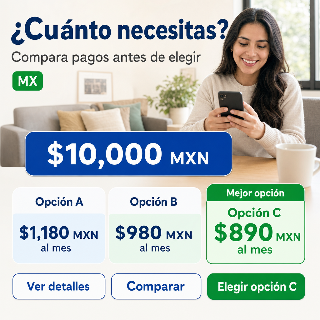 Empréstimo
All visible text must be fully natural in es-MX; translate/localize any source-language niche wording before it appears.
Do not copy raw source-language niche, product, or theme words into visible text unless they are already natural in the target language.