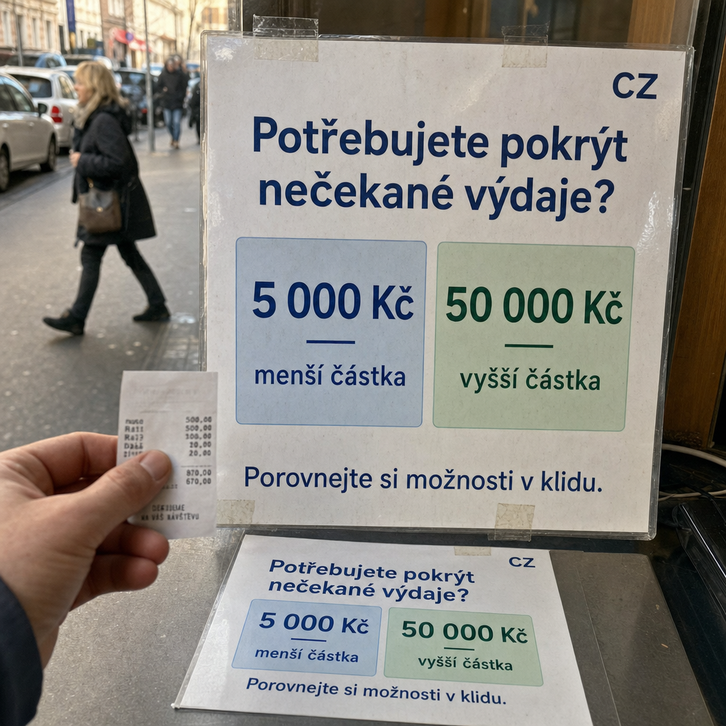 Empréstimo
All visible text must be fully natural in cs-CZ; translate/localize any source-language niche wording before it appears.
Do not copy raw source-language niche, product, or theme words into visible text unless they are already natural in the target language.