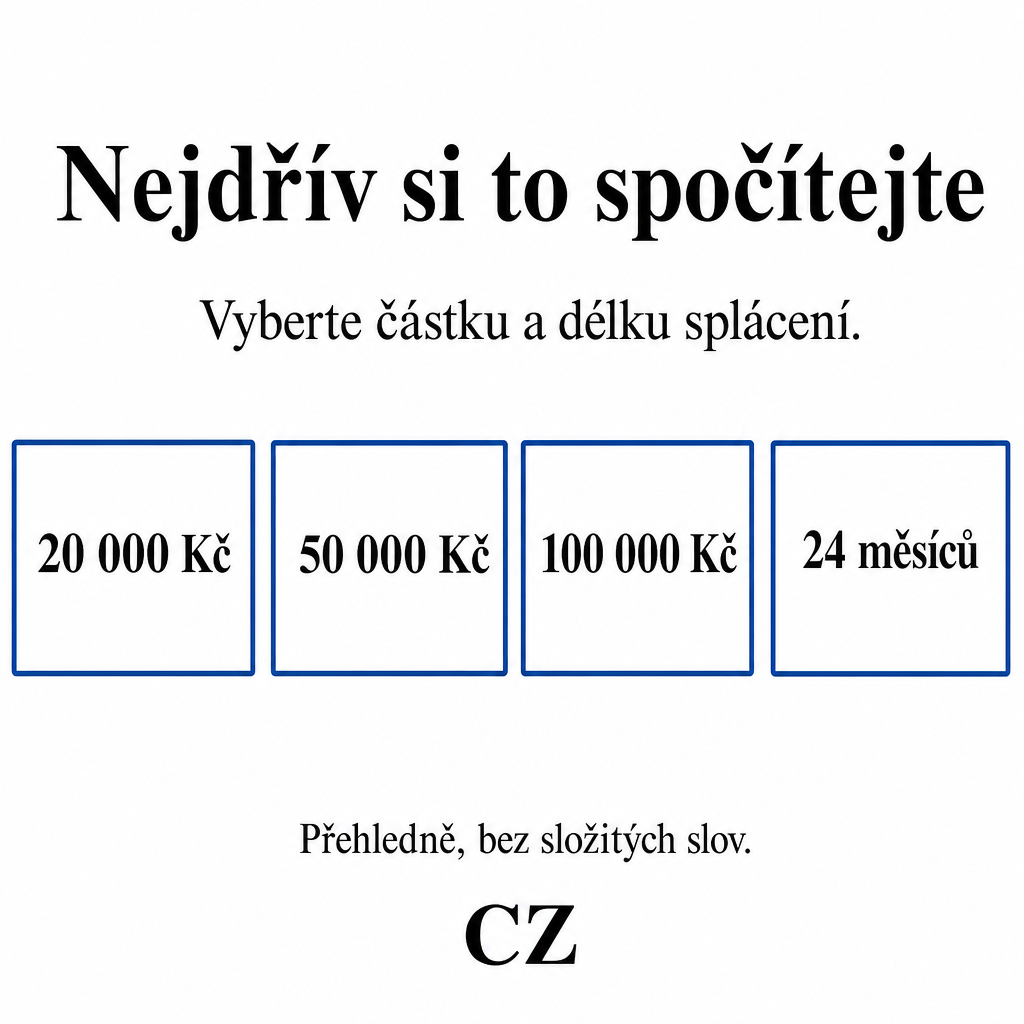 Empréstimo
All visible text must be fully natural in cs-CZ; translate/localize any source-language niche wording before it appears.
Do not copy raw source-language niche, product, or theme words into visible text unless they are already natural in the target language.