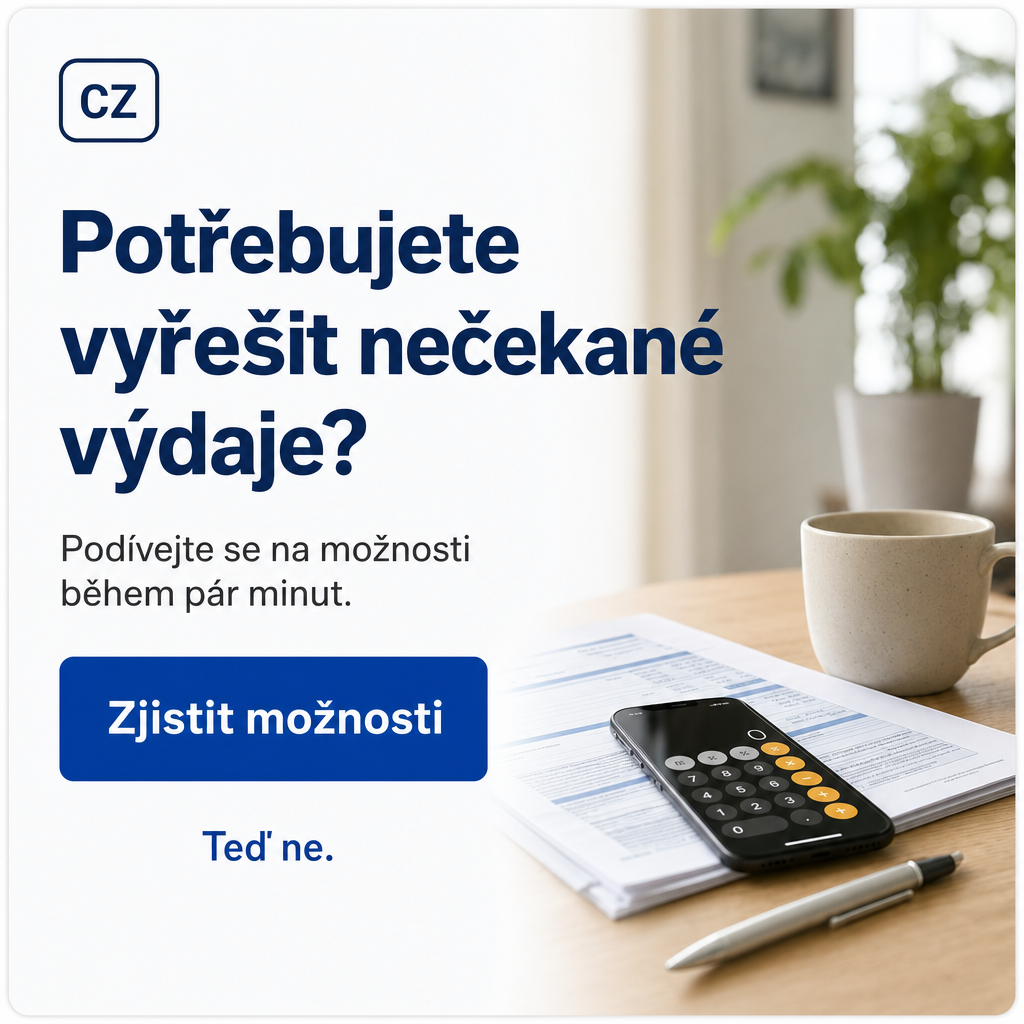 Empréstimo
All visible text must be fully natural in cs-CZ; translate/localize any source-language niche wording before it appears.
Do not copy raw source-language niche, product, or theme words into visible text unless they are already natural in the target language.