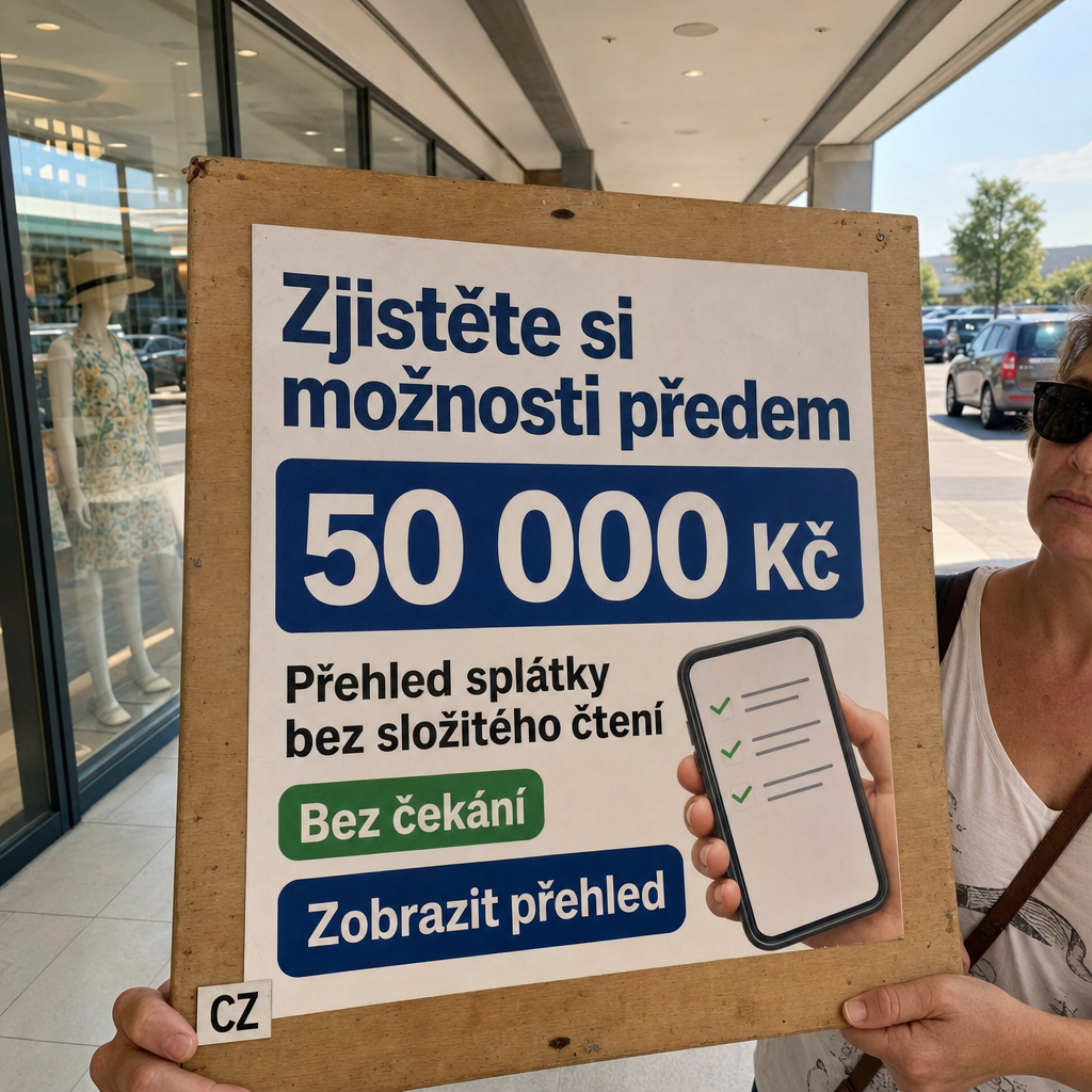 Empréstimo
All visible text must be fully natural in cs-CZ; translate/localize any source-language niche wording before it appears.
Do not copy raw source-language niche, product, or theme words into visible text unless they are already natural in the target language.