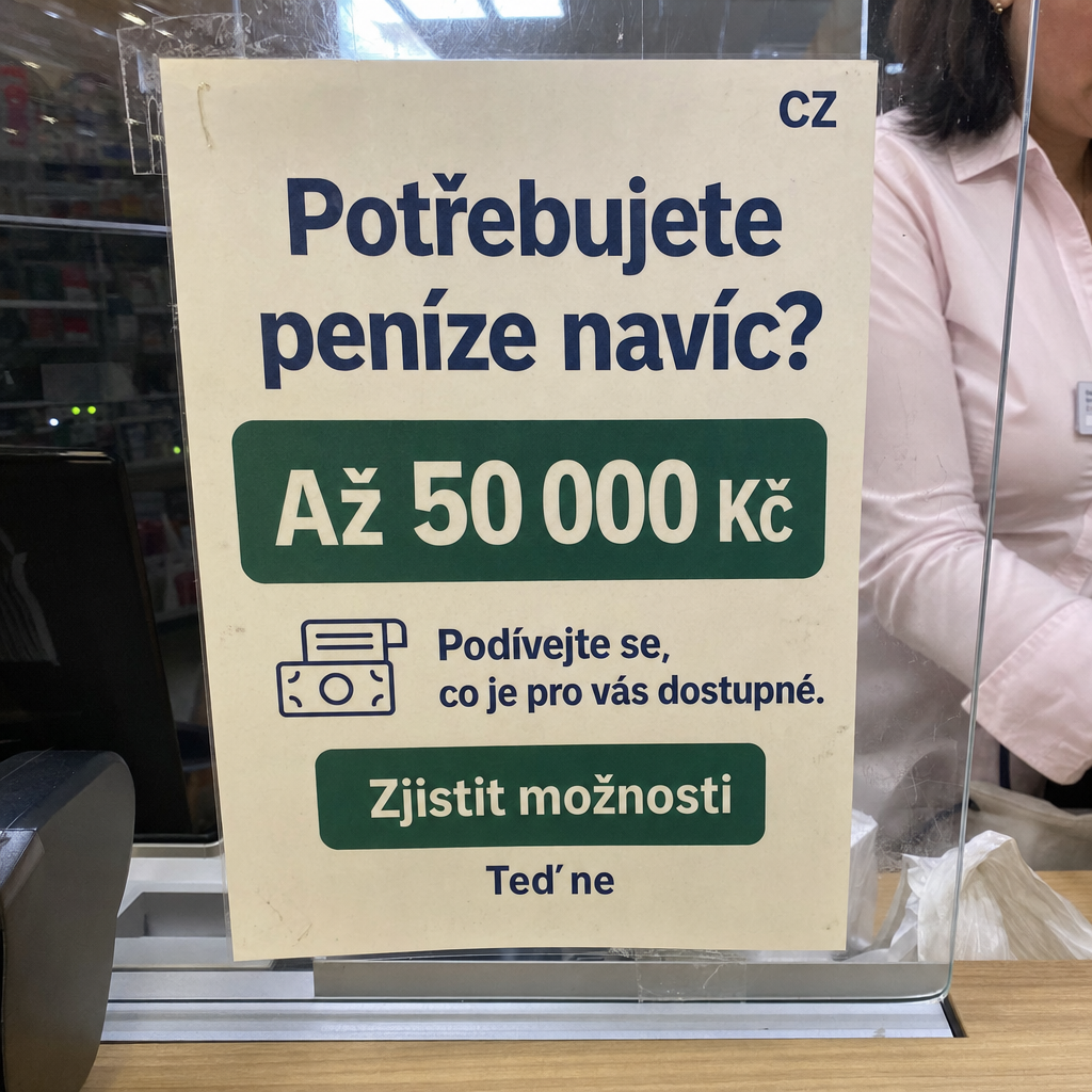 Empréstimo
All visible text must be fully natural in cs-CZ; translate/localize any source-language niche wording before it appears.
Do not copy raw source-language niche, product, or theme words into visible text unless they are already natural in the target language.