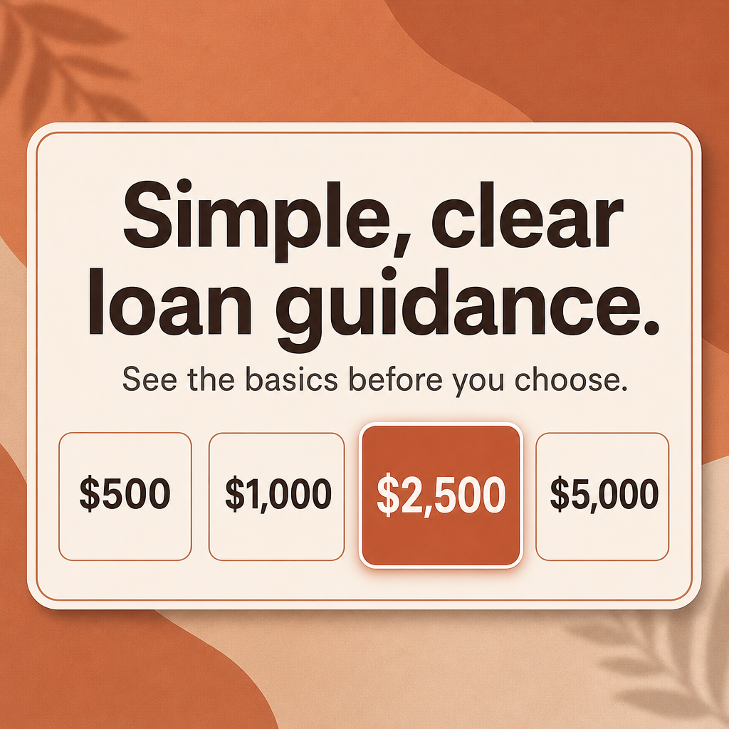 Simple, clear loan guidance for U