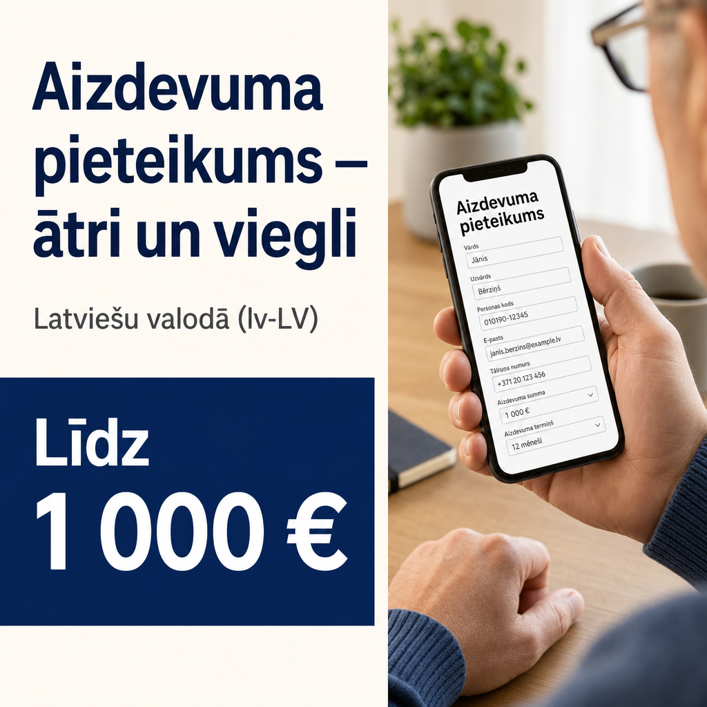 Ātrs un saprotams aizdevuma pieteikums latviešu...