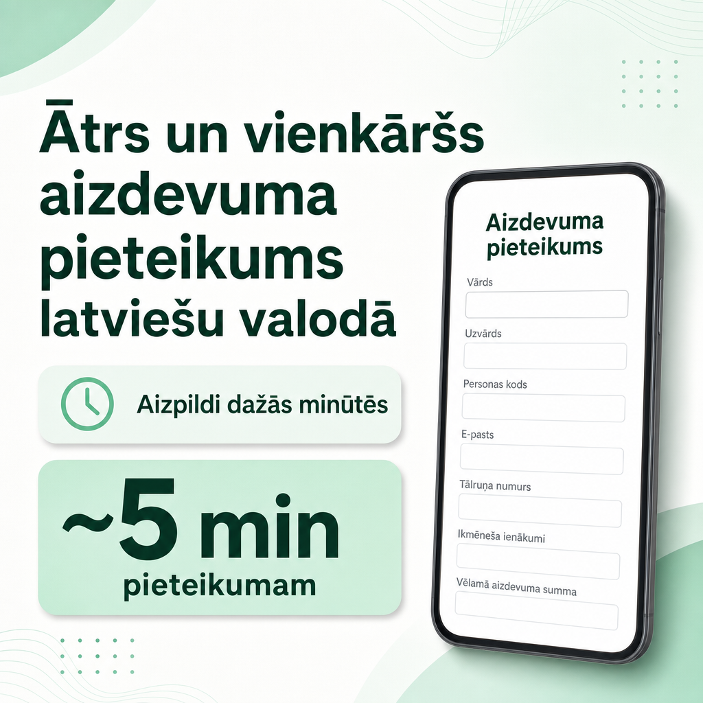 Ātrs un saprotams aizdevuma pieteikums latviešu...