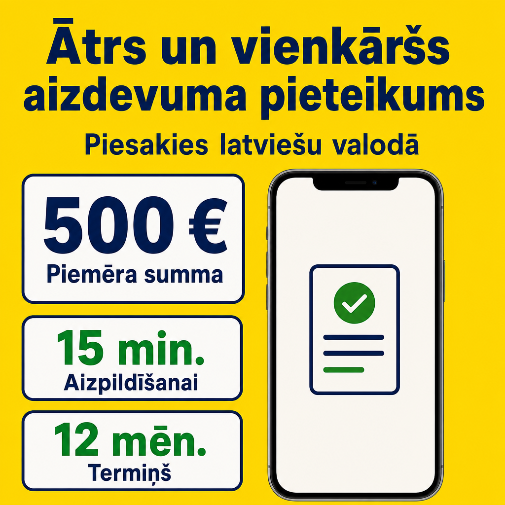 Ātrs un saprotams aizdevuma pieteikums latviešu...