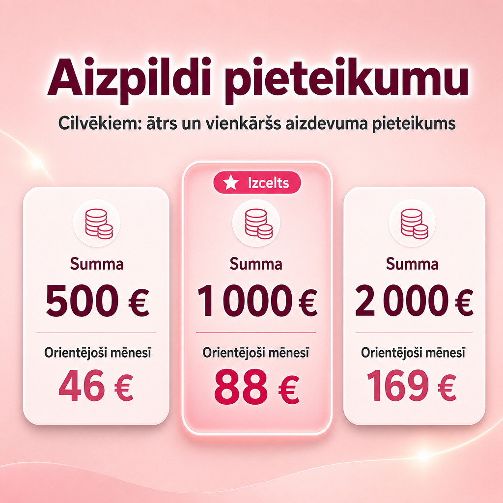 Ātrs un vienkāršs aizdevuma pieteikums cilvēkie...