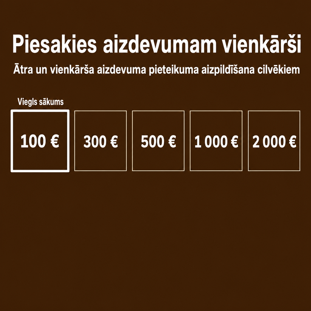 Ātrs un vienkāršs aizdevuma pieteikums cilvēkie...