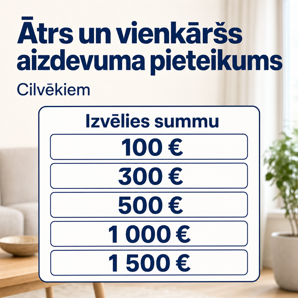 Ātrs un vienkāršs aizdevuma pieteikums cilvēkie...