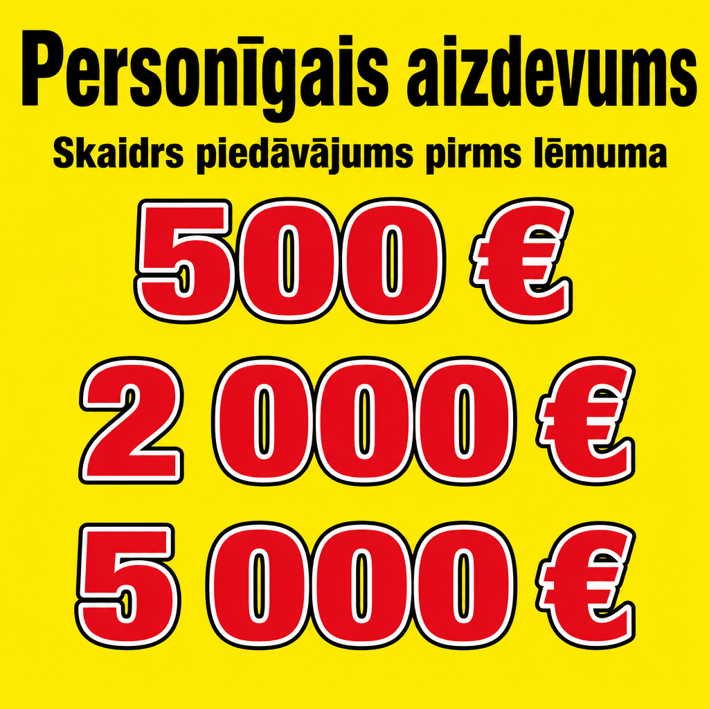Personīgais aizdevums ar skaidru piedāvājumu, k...