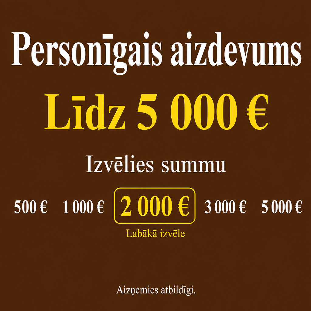 Personīgais aizdevums ar skaidru piedāvājumu, k...