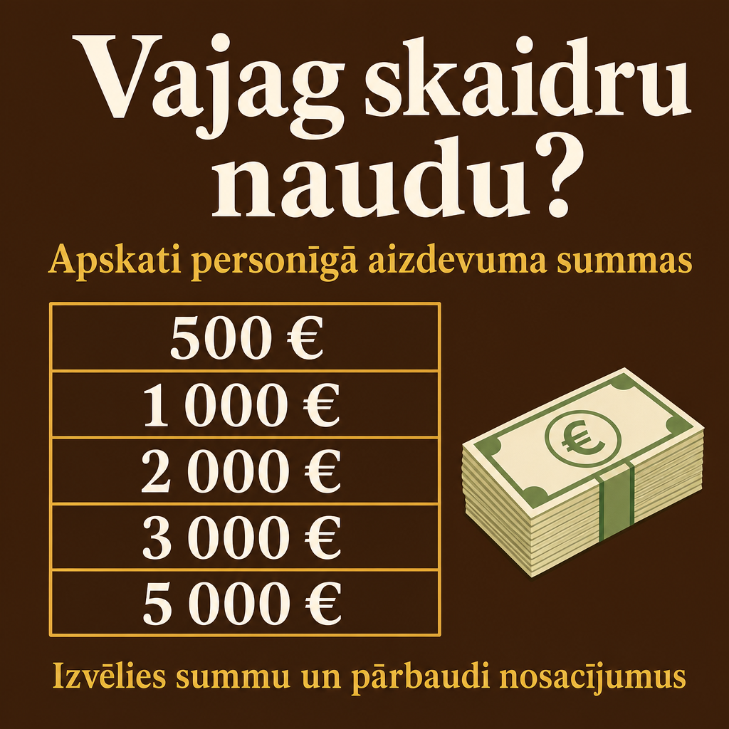 Personīgais aizdevums latviešu valodā ar skaidr...