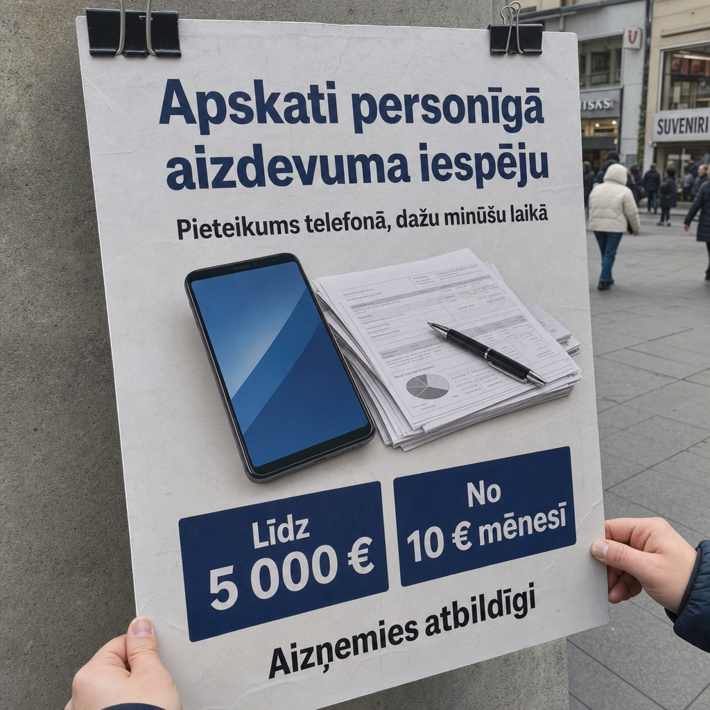 Personīga aizdevuma tēma ar telefonu un finanšu dokumentiem