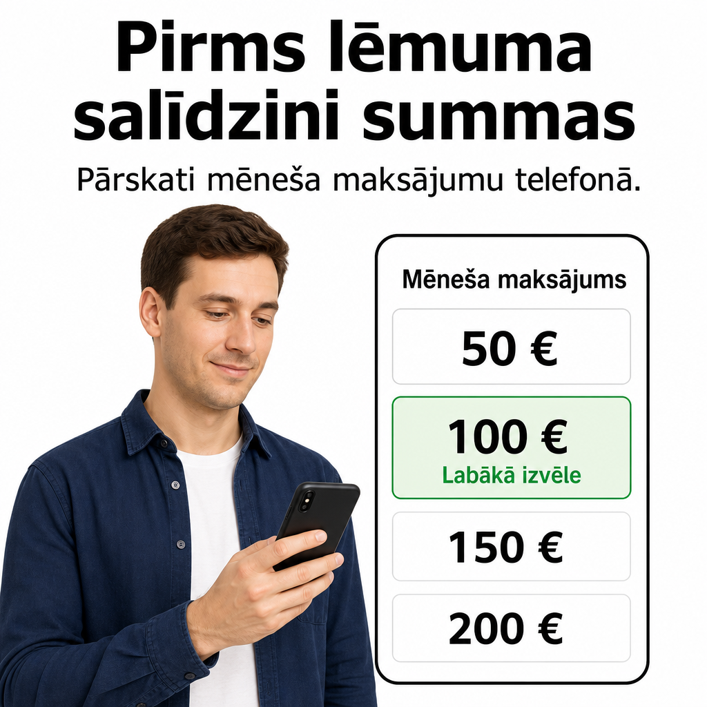Persona ar telefonu finanšu lēmumam