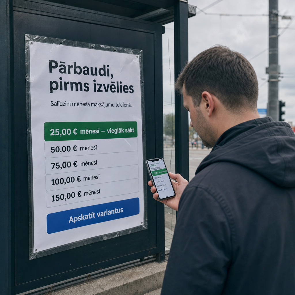Persona ar telefonu finanšu lēmumam