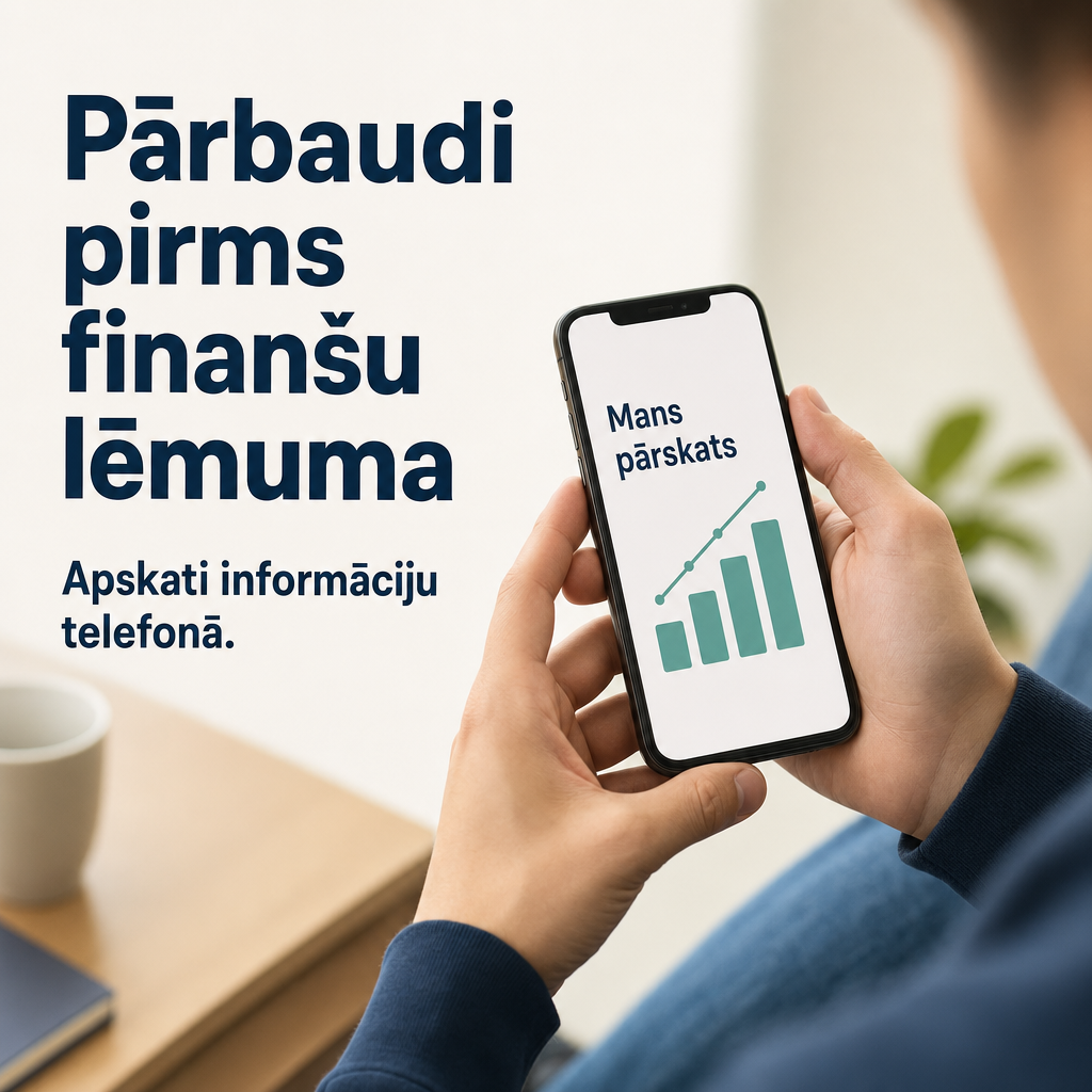 Persona ar telefonu finanšu lēmumam