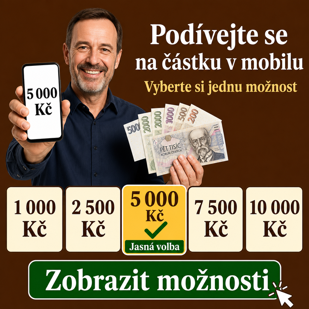 člověk s mobilem a penězi