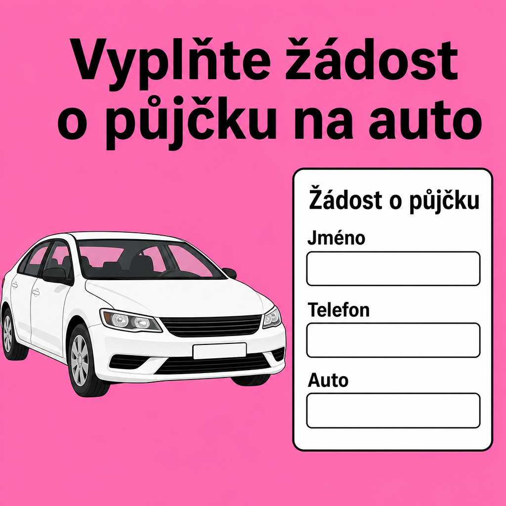 mobil s formulářem půjčky