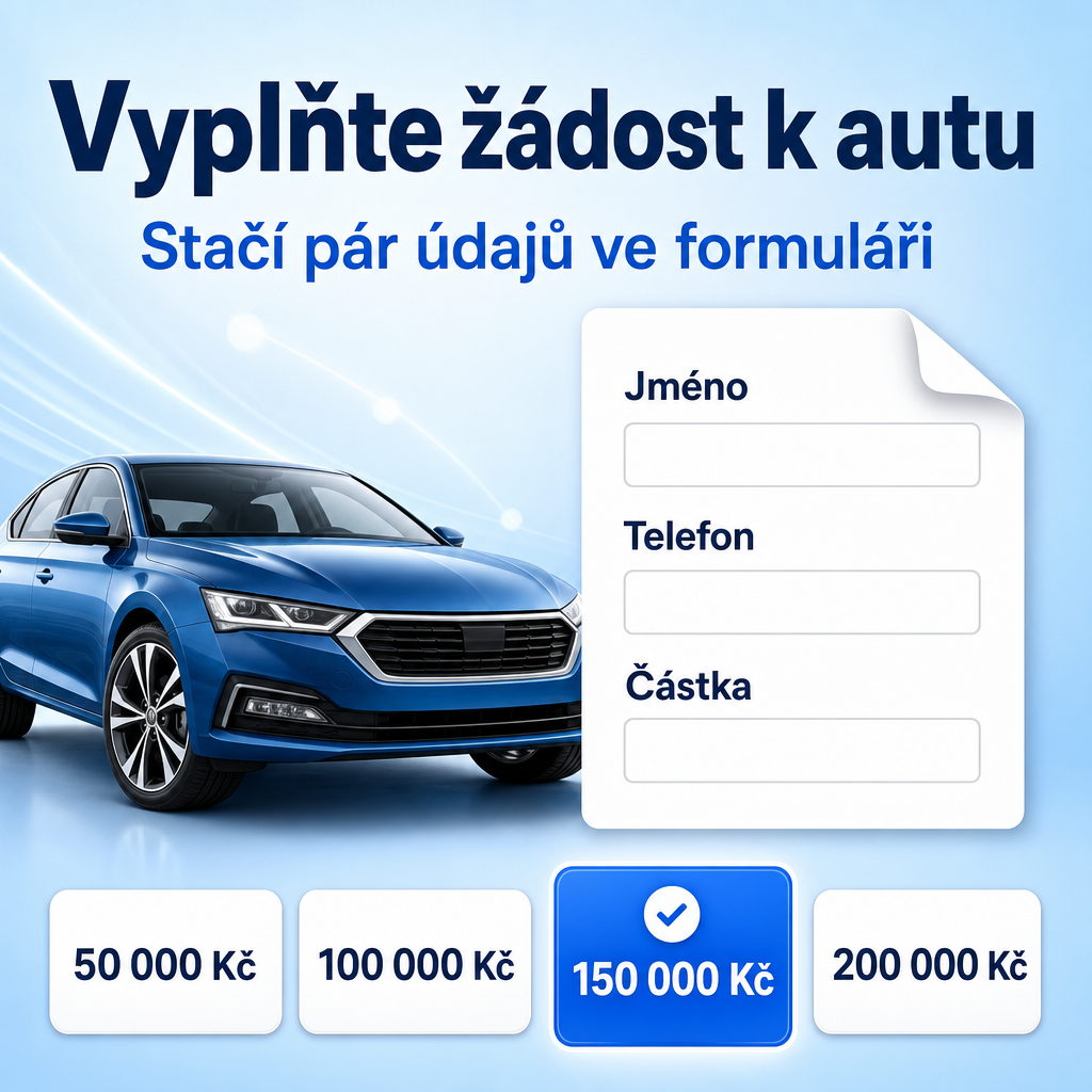 mobil s formulářem půjčky
