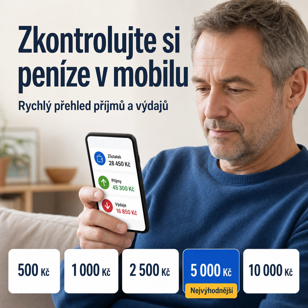 osoba kontroluje finance na telefonu