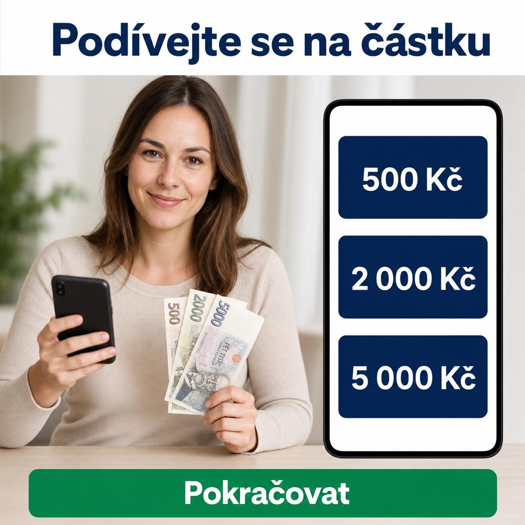 Člověk s mobilním telefonem a penězi