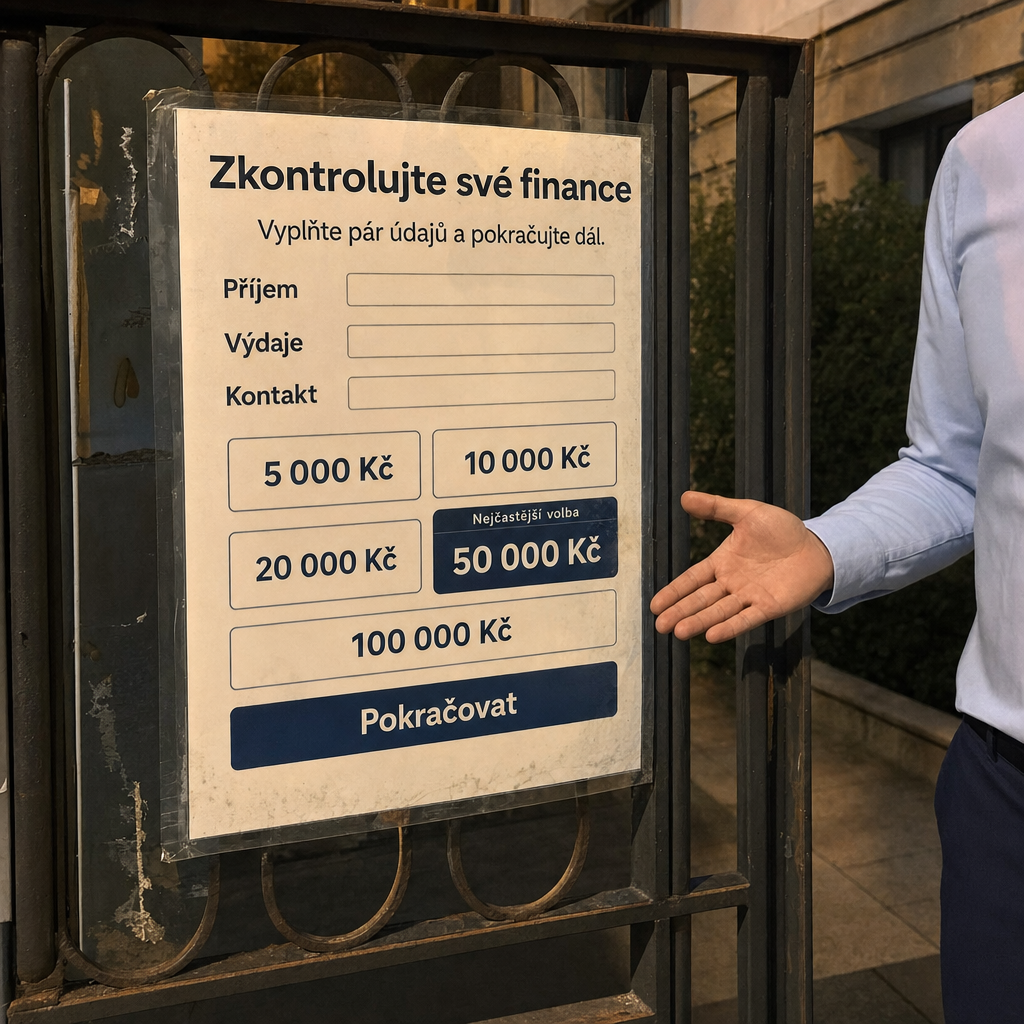 čistý finanční formulář