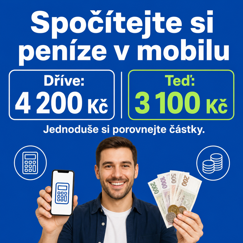 Osoba s mobilem a penězi