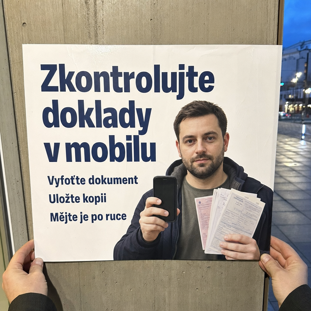 muž s doklady a mobilem