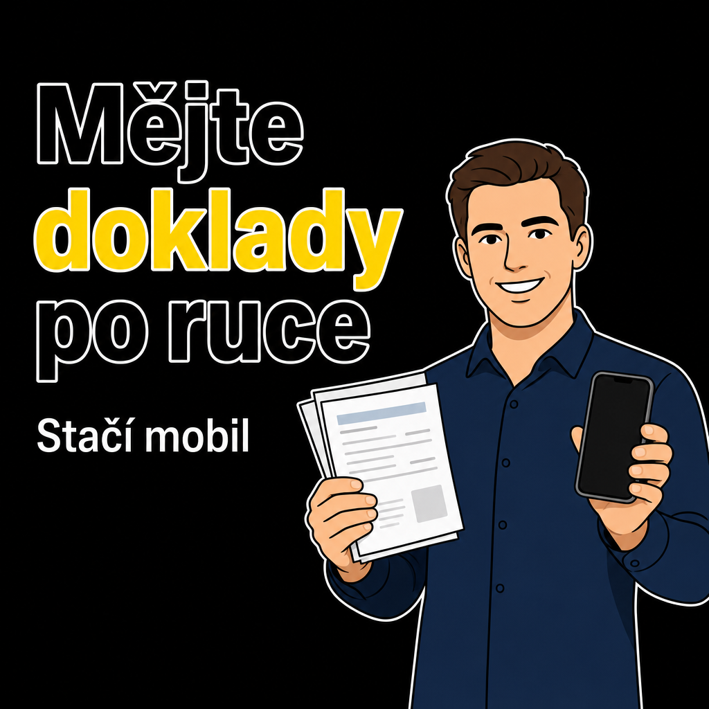 muž s doklady a mobilem