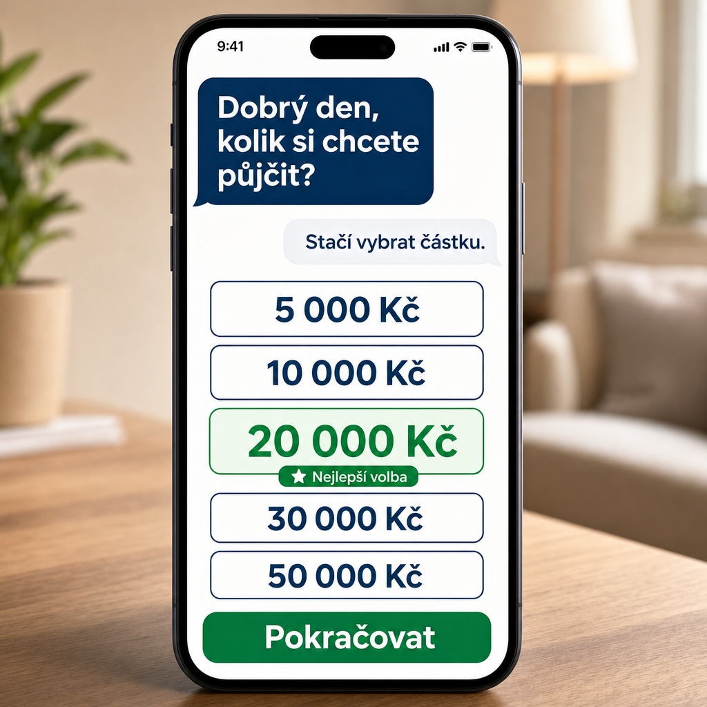 Mobilní chat o půjčce