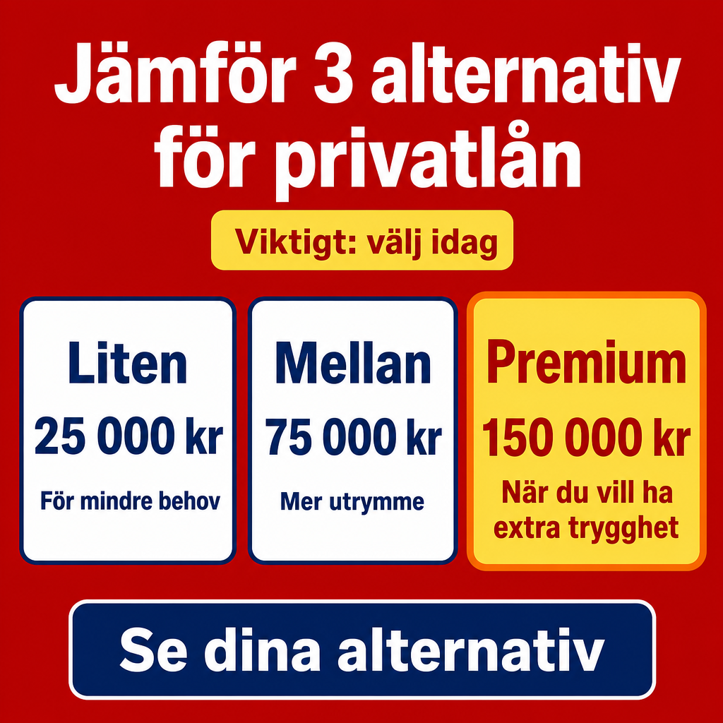 criativo de empréstimo pessoal com 3 opções, sendo uma "premium" com frase persuasivo e alerta de urgencia, com cores coesas